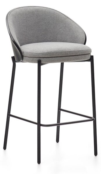 Černo-šedá barová židle (výška sedáku 65 cm) Eamy – Kave Home