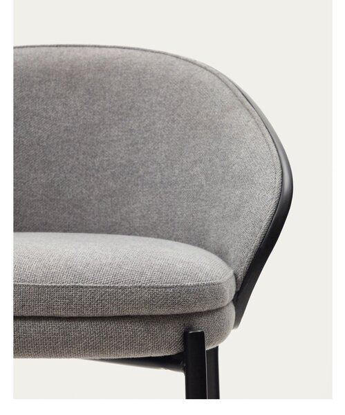 Černo-šedá barová židle (výška sedáku 65 cm) Eamy – Kave Home