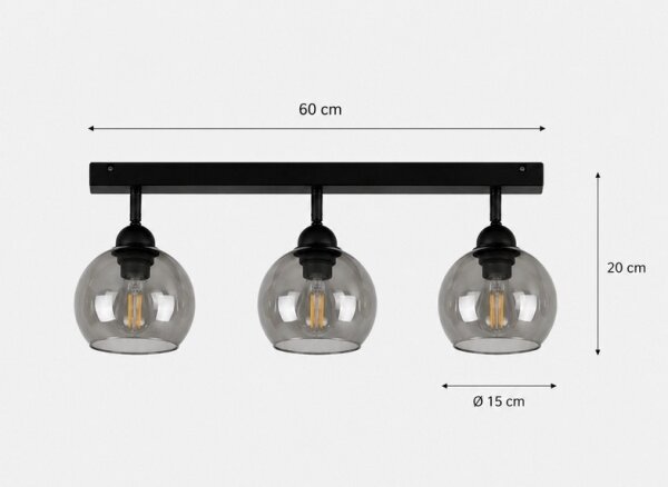 Bodové svítidlo UNO 3xE27/60W/230V černá