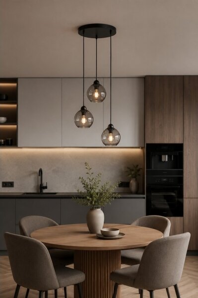 Lustr na lanku UNO 3xE27/60W/230V černá