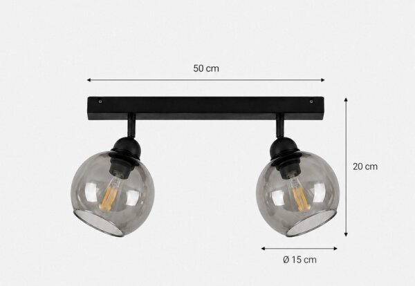 Bodové svítidlo UNO 2xE27/60W/230V černá