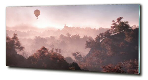 Foto obraz skleněný horizontální Balon nad lesem osh-73608942