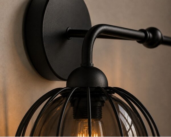 Nástěnné svítidlo SOLO BLACK 2xE27/60W/230V