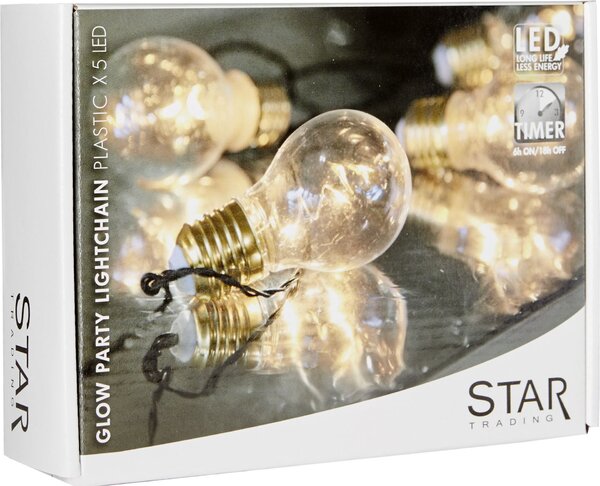 Světelný LED řetěz Glow – 5 žárovek
