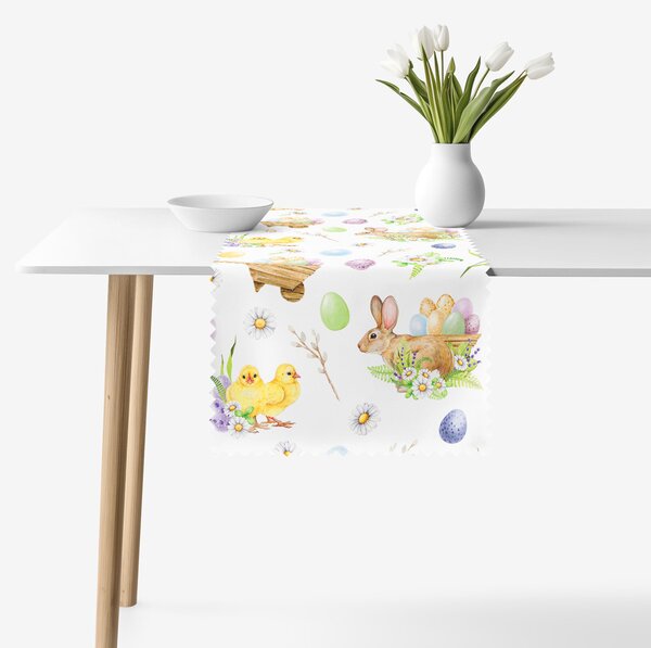 Goldea velikonoční běhoun na stůl teflonový - symboly velikonoc 50x180 cm