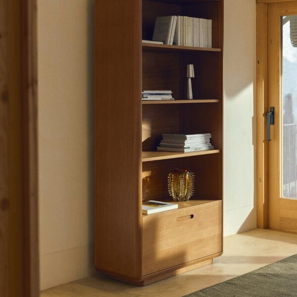 Kave Home Oranžová skleněná váza Nicora 23 cm