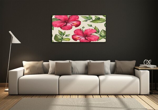 Foto obraz fotografie na skle Růžový hibiskus osh-74431005