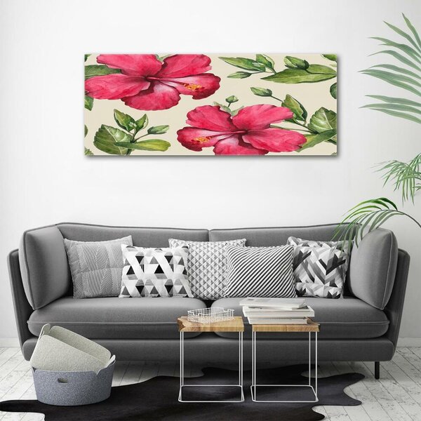 Foto obraz fotografie na skle Růžový hibiskus osh-74431005