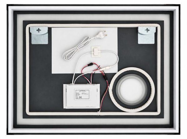 LED zrcadlo 80 × 60 cm s kosmetickým zrcátkem, 3× zvětšení