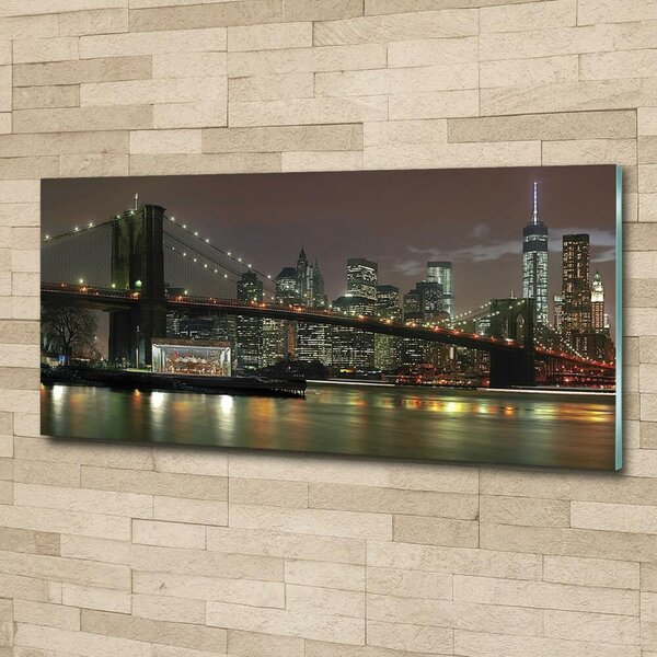 Fotoobraz na skle New York noc osh-74924672