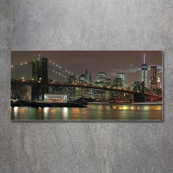 Fotoobraz na skle New York noc osh-74924672