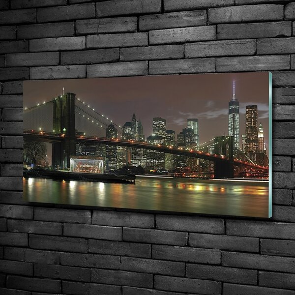 Fotoobraz na skle New York noc osh-74924672