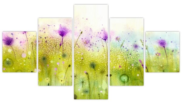 Obraz - Luční kvítí (125x70 cm)
