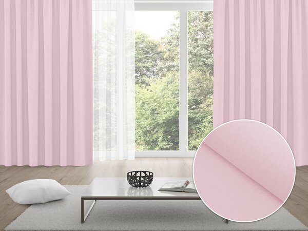 Biante Zatemňovací závěs Blackout BKU-124 Bledě růžový - šířka 140 cm 140x170 cm