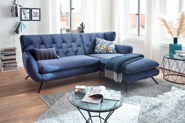 Sedací souprava SUSSEX_varianta "1,5sed XL-Longchair"_Velvet navy