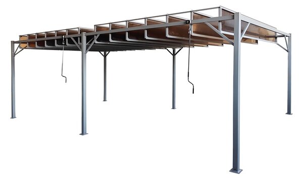 Antracitová terasová pergola Paros 3x6m Garden Point