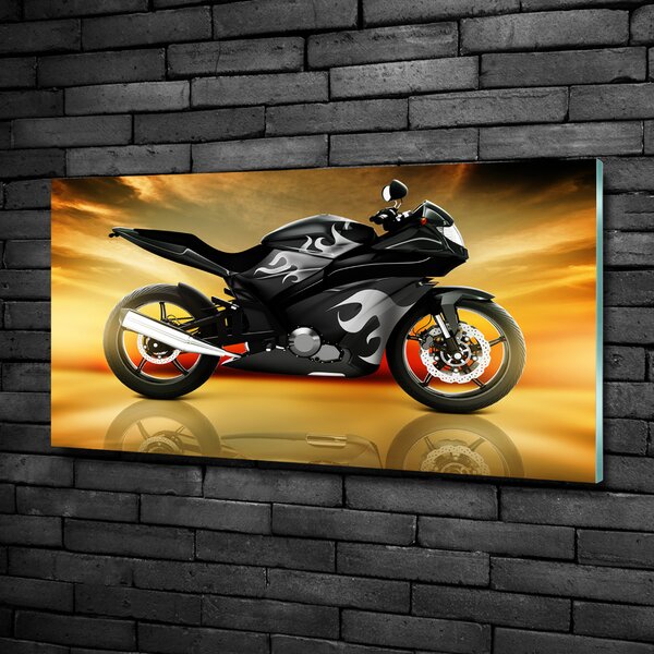 Fotoobraz skleněný na stěnu do obýváku Motorka osh-75780706