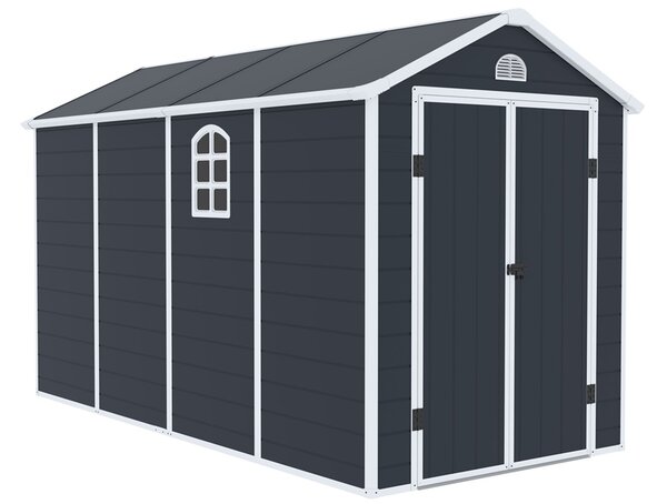 Plastový domek na nářadí Bergen 1,9 x 3,7 m CoverTech antracitový