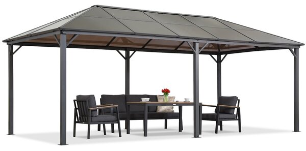 Zahradní altán Milos 3x6m s moskytiérou Garden Point šedý