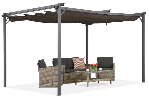 Hnědá terasová pergola La Palma 3x4m Garden Point