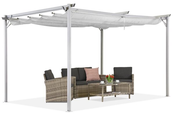 Bílá terasová pergola La Palma 3x3m Garden Point