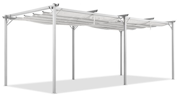Bílá pergola La Palma 3x6m Garden Point na terase
