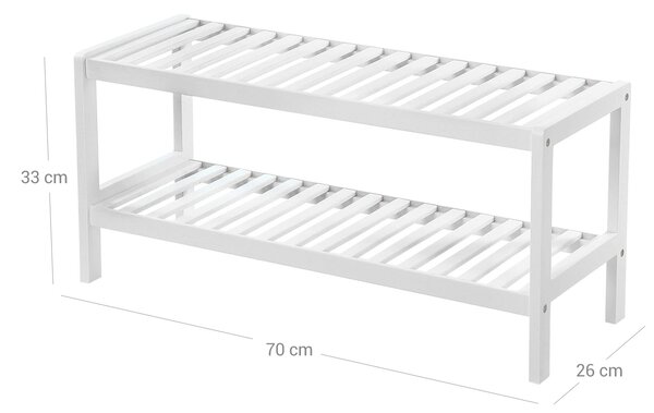 SONGMICS Botník Simple 70 cm bílý