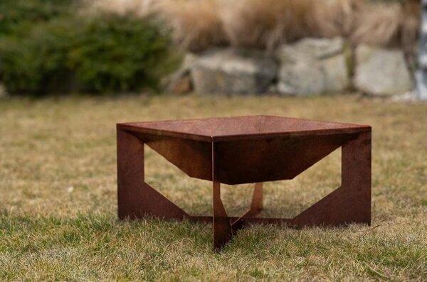 CORGARDEN Vento Zahradní ohniště 70 x 70 x 30 cm, corten CORGARDEN 1015