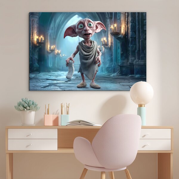 DUBLEZ | Dřevěný obraz z Harryho Pottera - Dobby | UV tisk, Premium