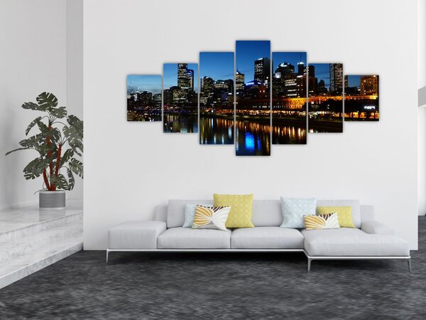 Obraz noci v Melbourne (210x100 cm)