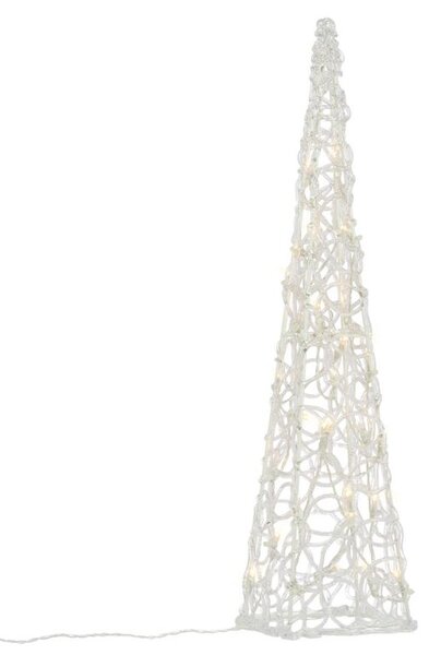 Vánoční akrylový jehlan 90 cm, teple bílý, do zásuvky