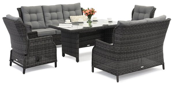 Garden Point Malaga Apetito 7 antracitový technorattanový zahradní set