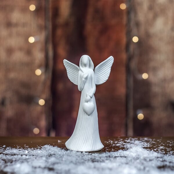 Dekorace anděl bílý 20 cm