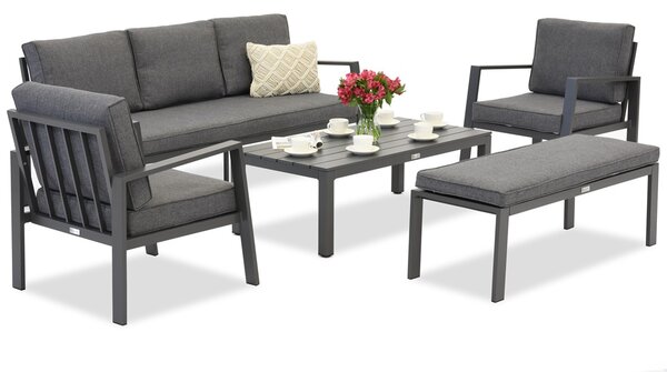 Zakintos Coffee 5 hliníkový set s lavicí antracit Garden Point