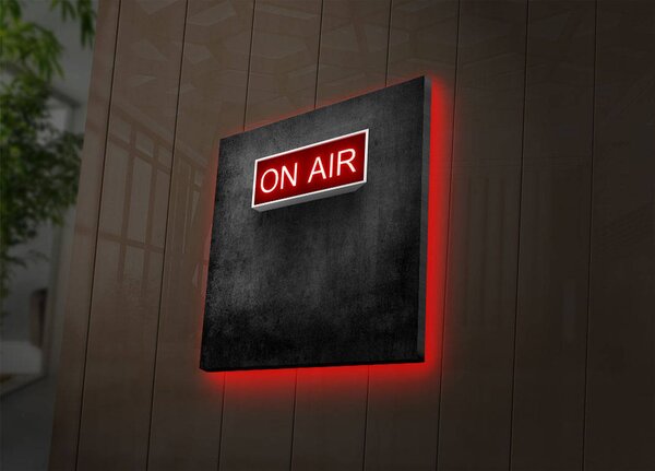 ASIR Nástěnný obraz s LED osvětlením ON AIR