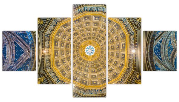 Obraz stropu Sienského kostela (125x70 cm)