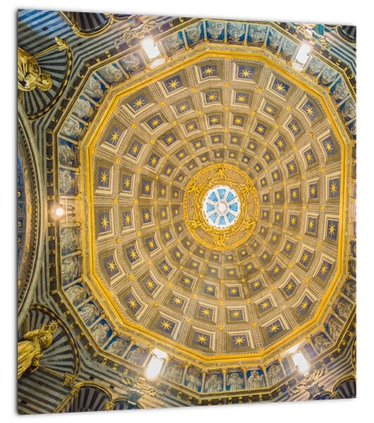 Obraz stropu Sienského kostela (30x30 cm)