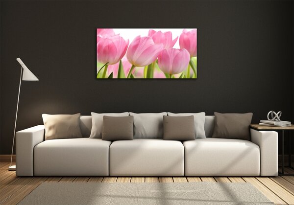Fotoobraz na skle Růžové tulipány osh-76775867