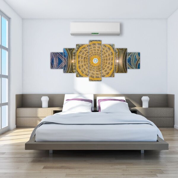 Obraz stropu Sienského kostela (210x100 cm)