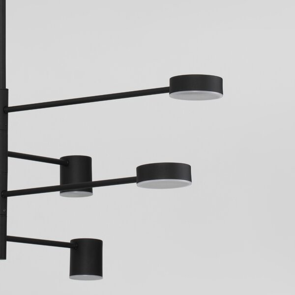 Černé kovové závěsné světlo Nova Luce Nordik II. 100 cm