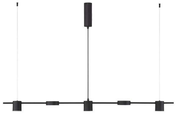 Černé kovové závěsné světlo Nova Luce Nordik 127 cm
