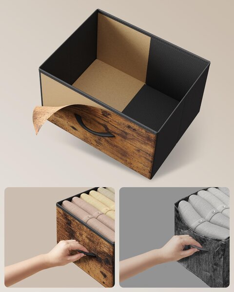 SONGMICS Komoda s 8 zásuvkami z látky, úložná skříň s kovovou konstrukcí, rozměry 98,7 x 30 x 74,7 cm, barva: béžová