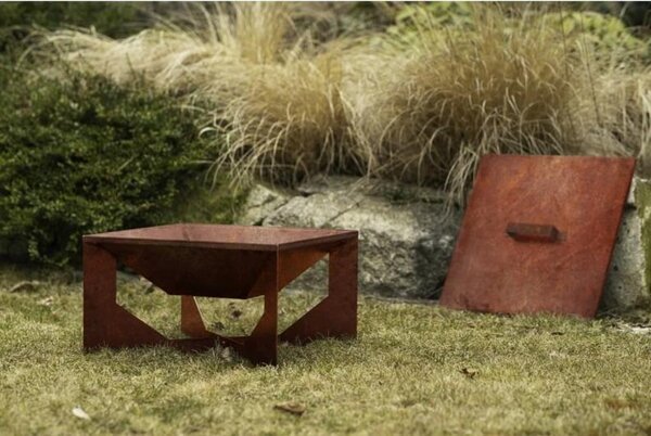 CORGARDEN Vento Zahradní ohniště 50 x 50 x 30 cm, corten CORGARDEN 1014