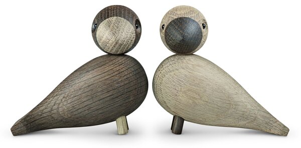 Dřevění ptáčci Lovebirds Oak Wood – set 2 ks