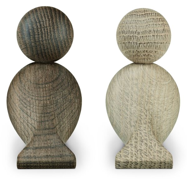 Dřevění ptáčci Lovebirds Oak Wood – set 2 ks