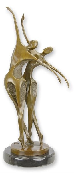 Bronzová socha - Tančící pár - moderní figurální soška