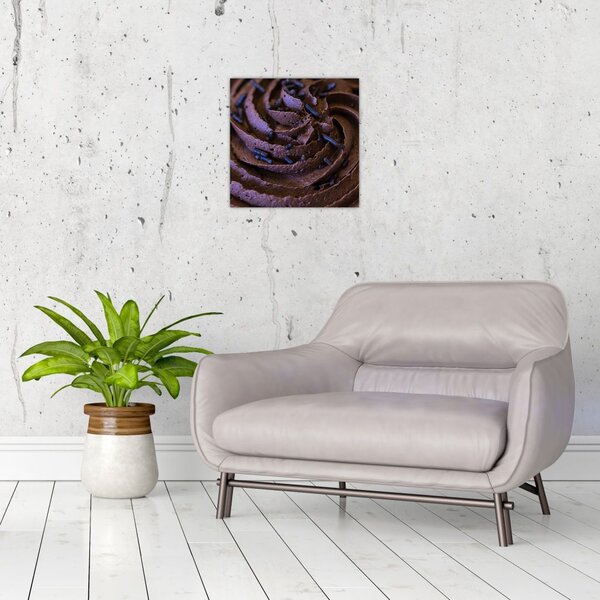 Obraz - Čokoládový cupcake (30x30 cm)