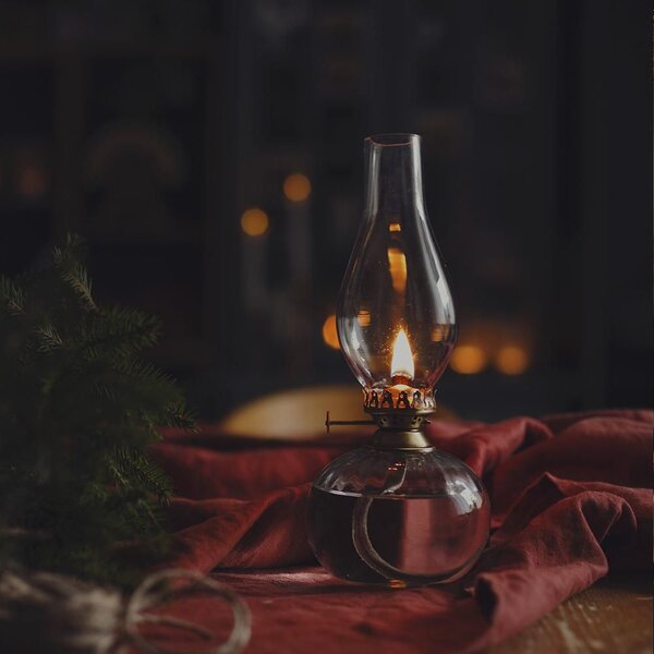Skleněná petrolejová lampa Elisabeth Round Small