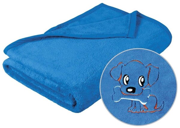 Brotex Mikro deka dětská s výšivkou 75x100 cm Modrá