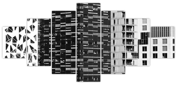 Obraz černobílé architektury (210x100 cm)